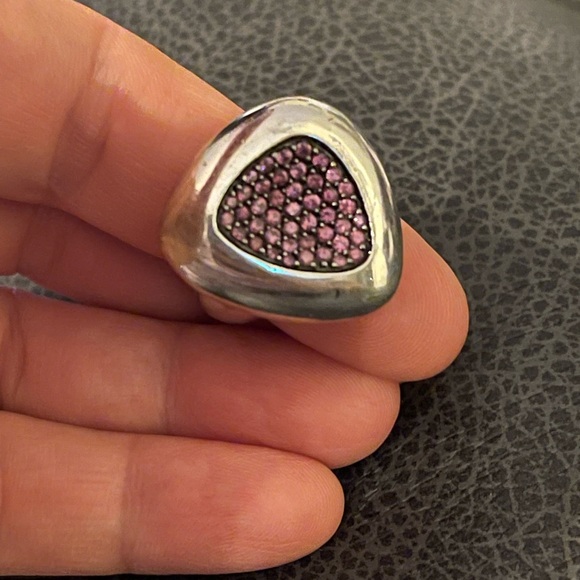 Roberto Coin 6.25 Capri Plus Polish
Silver Pink Rhodolite Ring Women Lady
Gift - Picture 5 of 8